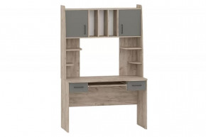 Стол рабочий БЕТА (ш1200*г605*в1835мм), ЛДСП Дуб крафт серый/Графит в Ишиме - ishim.mebel-tymen.ru | фото