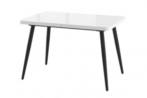 Стол раздвижной Borg-120, оптивайт белый/черный в Ишиме - ishim.mebel-tymen.ru | фото
