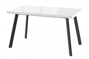 Стол раздвижной Borg-140, оптивайт белый/черный в Ишиме - ishim.mebel-tymen.ru | фото