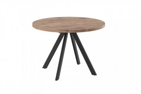 Стол раздвижной RONDO М-110, дуб велингтон/черный в Ишиме - ishim.mebel-tymen.ru | фото