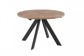 Стол раздвижной RONDO М-120, дуб велингтон/черный в Ишиме - ishim.mebel-tymen.ru | фото