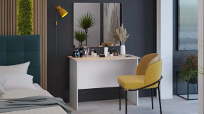 Стол  с зеркалом тип 14 (1000) Дуб Сонома, Белый Ясень в Ишиме - ishim.mebel-tymen.ru | фото