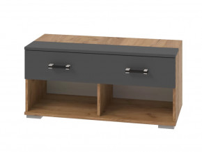 Тумба без подушки Бостон Секция-8 Дуб Вотан/Антрацит в Ишиме - ishim.mebel-tymen.ru | фото