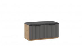 Тумба для обуви «Хилтон» Исп.2.2 Дуб Крафт золотой, Графит матовый в Ишиме - ishim.mebel-tymen.ru | фото