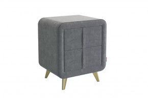 Тумба прикроватная Софи 2 графит (велюр) в Ишиме - ishim.mebel-tymen.ru | фото